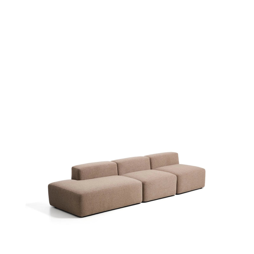 3-Sitzer-Sofa Blok mit Randmodul links in brauner Chenille, 325 cm, FSC Mix Credit von Kave Home – Bild 3