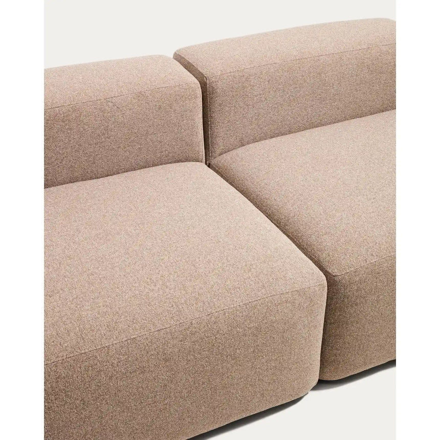 3-Sitzer-Sofa Blok mit Randmodul links in brauner Chenille, 325 cm, FSC Mix Credit von Kave Home – Bild 6