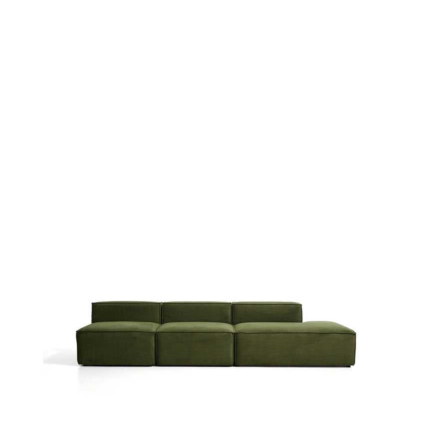 3-Sitzer-Sofa Blok mit Randmodul rechts in Cord oder Chenille, 325 cm, FSC Mix Credit von Kave Home – Bild 1