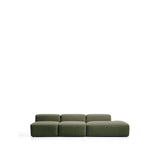 3-Sitzer-Sofa Blok mit Randmodul rechts in moosgrüner Chenille, 325 cm, FSC Mix Credit von Kave Home – Bild 1