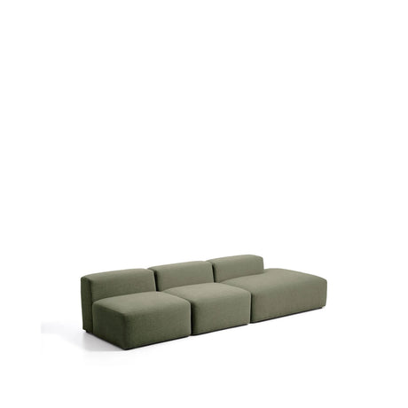 3-Sitzer-Sofa Blok mit Randmodul rechts in moosgrüner Chenille, 325 cm, FSC Mix Credit von Kave Home – Bild 3