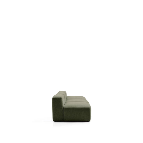 3-Sitzer-Sofa Blok mit Randmodul rechts in moosgrüner Chenille, 325 cm, FSC Mix Credit von Kave Home – Bild 4