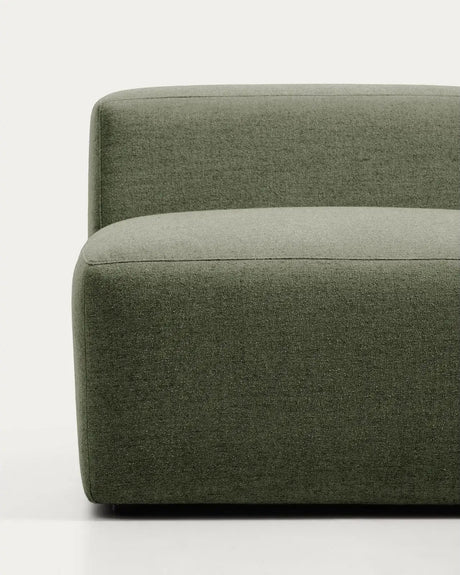 3-Sitzer-Sofa Blok mit Randmodul rechts in moosgrüner Chenille, 325 cm, FSC Mix Credit von Kave Home – Bild 5