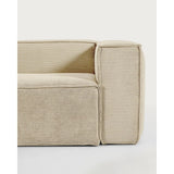 3-Sitzer-Sofa Blok mit dickem Cord in Naturfarbe 240 cm FSC Mix Credit von Kave Home – Produktbild 3