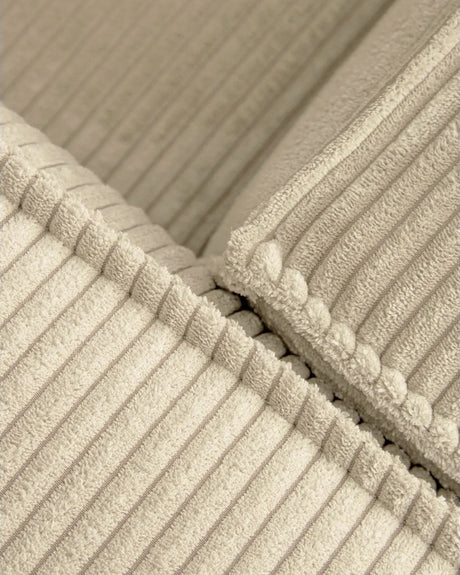 3-Sitzer-Sofa Blok mit dickem Cord in Naturfarbe und Chaiselongue rechts 300 cm FSC Mix Credit von Kave Home – Produktbild 5