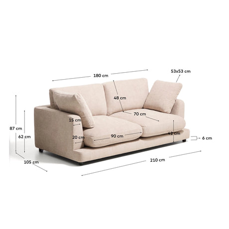 3-Sitzer-Sofa Gala aus Microbouclé, FSC Mix Credit, 210 cm von Kave Home – Bild 2