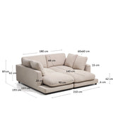 3-Sitzer-Sofa Gala aus Microbouclé mit doppelter Chaiselongue, FSC Mix Credit, 210 cm von Kave Home – Bild 2