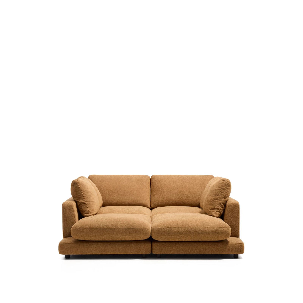 3-Sitzer-Sofa Gala aus Microbouclé mit doppelter Chaiselongue in Senfgelb, FSC Mix Credit, 210 cm von Kave Home – Bild 1