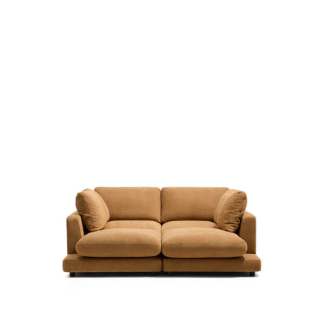 3-Sitzer-Sofa Gala aus Microbouclé mit doppelter Chaiselongue in Senfgelb, FSC Mix Credit, 210 cm von Kave Home – Bild 1