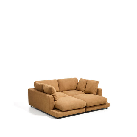3-Sitzer-Sofa Gala aus Microbouclé mit doppelter Chaiselongue in Senfgelb, FSC Mix Credit, 210 cm von Kave Home – Bild 3