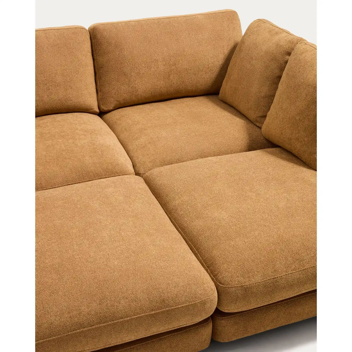 3-Sitzer-Sofa Gala aus Microbouclé mit doppelter Chaiselongue in Senfgelb, FSC Mix Credit, 210 cm von Kave Home – Bild 5