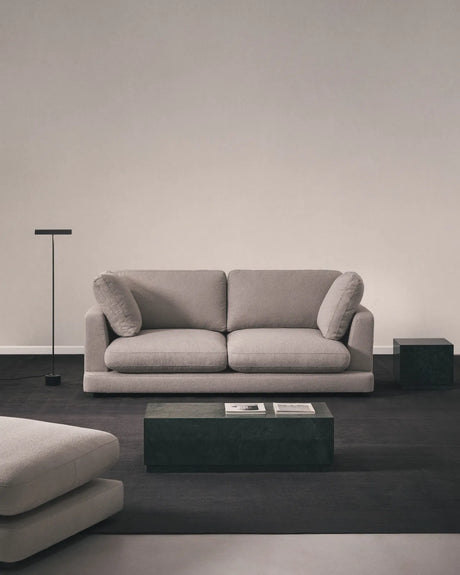 3-Sitzer-Sofa Gala aus grauem Micro-Bouclé FSC Mix Credit 210 cm von Kave Home – Produktbild 2