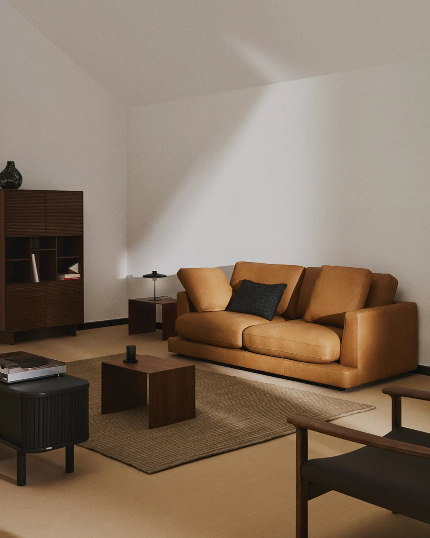 3-Sitzer-Sofa Gala in braunem Leder, 210 cm von Kave Home – Produktbild 2