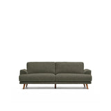 3-Sitzer-Sofa Karin aus dunkelgrüner Chenille mit Beinen aus massivem Buchenholz mit walnussfarbener Oberfläche 228 cm von Kave Home – Bild 1