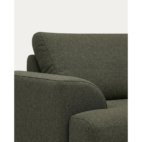 3-Sitzer-Sofa Karin aus dunkelgrüner Chenille mit Beinen aus massivem Buchenholz mit walnussfarbener Oberfläche 228 cm von Kave Home – Bild 4