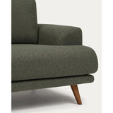 3-Sitzer-Sofa Karin aus dunkelgrüner Chenille mit Beinen aus massivem Buchenholz mit walnussfarbener Oberfläche 228 cm von Kave Home – Bild 5