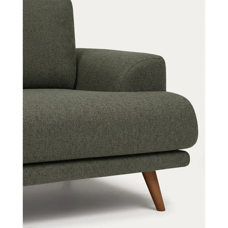3-Sitzer-Sofa Karin aus dunkelgrüner Chenille mit Beinen aus massivem Buchenholz mit walnussfarbener Oberfläche 228 cm von Kave Home – Bild 5