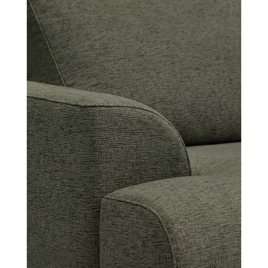 3-Sitzer-Sofa Karin aus dunkelgrüner Chenille mit Beinen aus massivem Buchenholz mit walnussfarbener Oberfläche 228 cm von Kave Home – Bild 6
