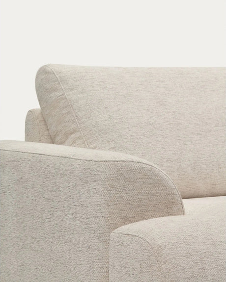 3-Sitzer-Sofa Karin in Beige mit Beinen aus massivem Buchenholz mit walnussfarbener Oberfläche 231 cm von Kave Home – Bild 3