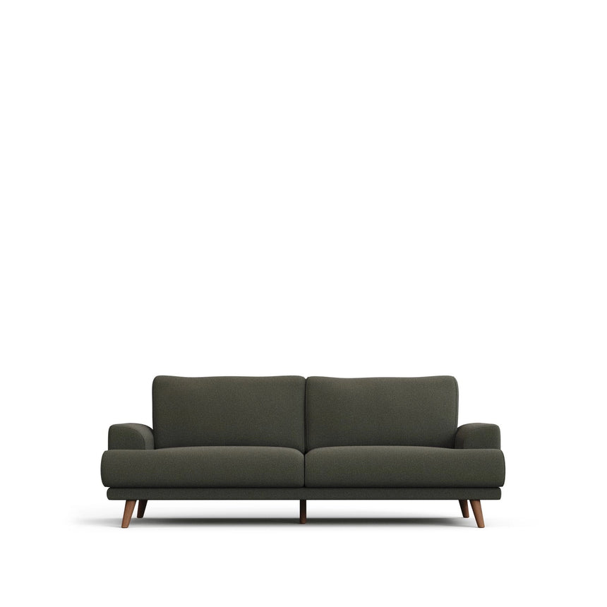 3-Sitzer-Sofa Karin in Dunkelgrün mit Beinen aus massivem Buchenholz 231 cm von Kave Home – Produktbild 1