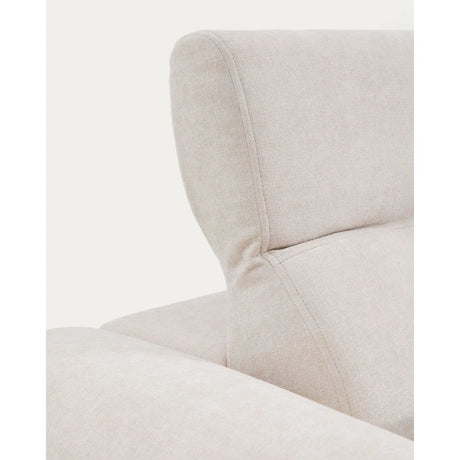 3-Sitzer-Sofa Lares mit elektrisch ausfahrbaren Sitzen und verstellbarer Kopfstütze in beiger Chenille, 240 cm von Kave Home – Produktbild 13
