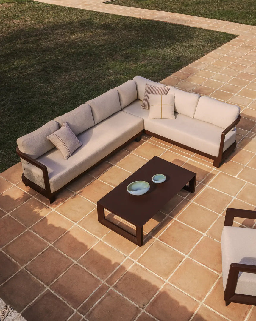 3-Sitzer-Sofa Nerano aus Aluminium in Braun, 208 cm von Kave Home – Bild 2