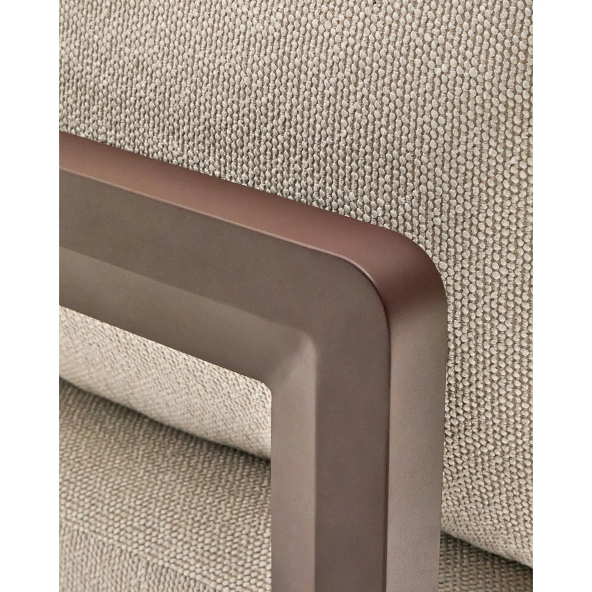 3-Sitzer-Sofa Nerano aus Aluminium in Braun, 208 cm von Kave Home – Bild 5