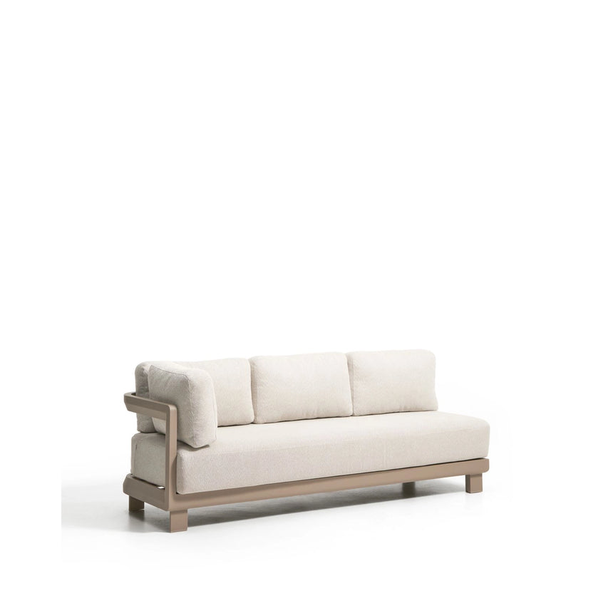 3-Sitzer-Sofa Nerano aus Aluminium in Taupe, 208 cm von Kave Home – Bild 4