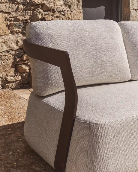 3-Sitzer Sofa Tamaris aus Aluminium in Braun, 217 cm von Kave Home – Bild 5