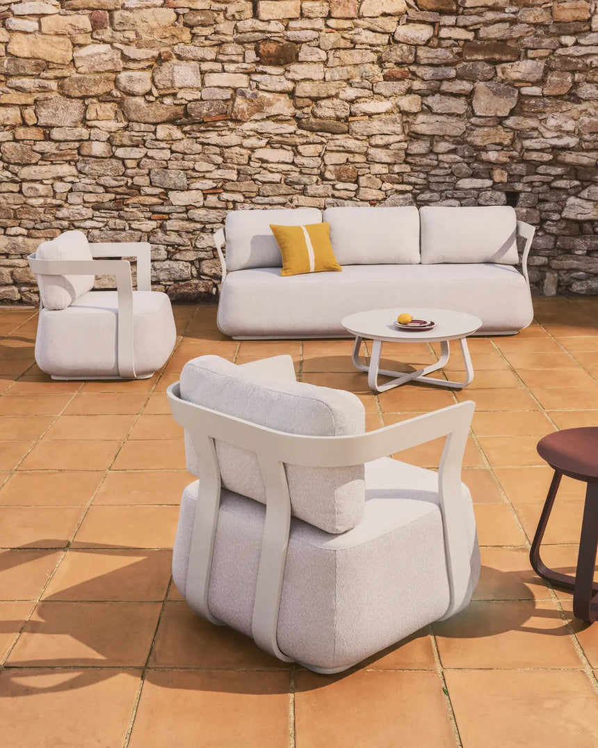 3-Sitzer Sofa Tamaris aus Aluminium in Taupe, 217 cm von Kave Home – Bild 3