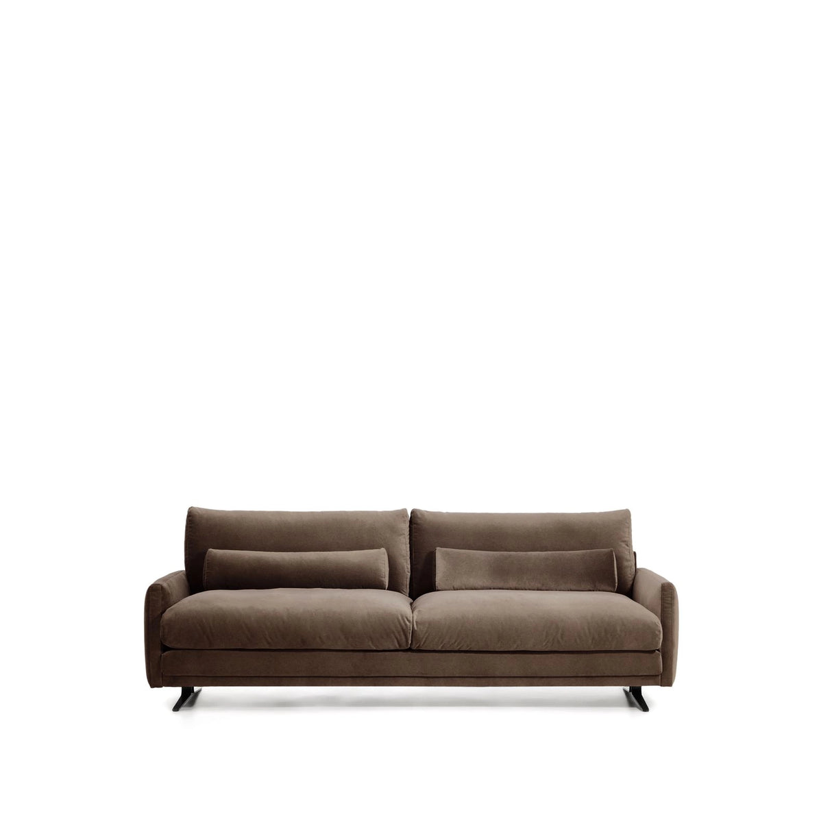 3-Sitzer-Sofa Veliro aus Samt mit Stahlbeinen in schwarzer Ausführung, 240 cm FSC Mix Credit von Kave Home – Bild 1