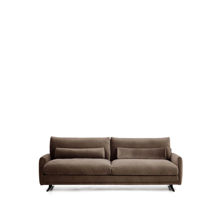 3-Sitzer-Sofa Veliro aus Samt mit Stahlbeinen in schwarzer Ausführung, 240 cm FSC Mix Credit von Kave Home – Bild 1