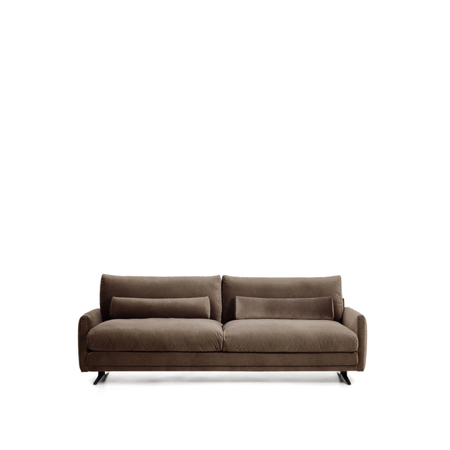 3-Sitzer-Sofa Veliro aus Samt mit Stahlbeinen in schwarzer Ausführung, 240 cm FSC Mix Credit von Kave Home – Bild 1
