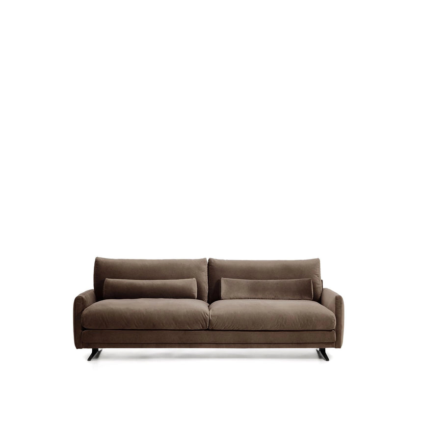 3-Sitzer-Sofa Veliro aus Samt mit Stahlbeinen in schwarzer Ausführung, 240 cm FSC Mix Credit von Kave Home – Bild 1