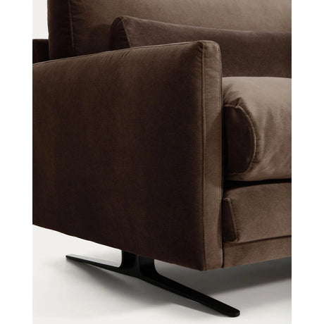 3-Sitzer-Sofa Veliro aus Samt mit Stahlbeinen in schwarzer Ausführung, 240 cm FSC Mix Credit von Kave Home – Bild 9