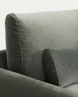 3-Sitzer-Sofa Veliro aus grünem Samt mit Stahlbeinen in schwarzer Ausführung, 240 cm, FSC Mix Credit von Kave Home – Produktbild 10