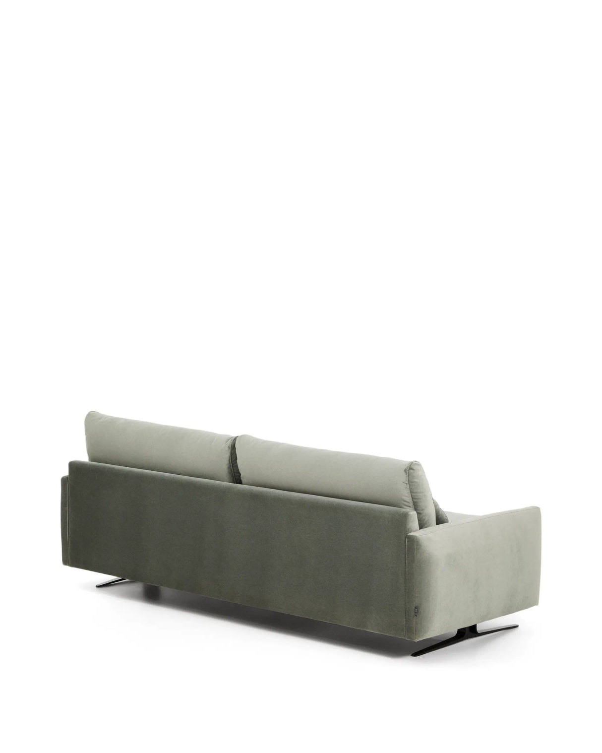 3-Sitzer-Sofa Veliro aus grünem Samt mit Stahlbeinen in schwarzer Ausführung, 240 cm, FSC Mix Credit von Kave Home – Produktbild 8