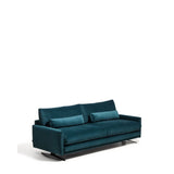 3-Sitzer-Sofa Veliro, schwer entflammbar, mit Samt und Stahlbeinen mit schwarzem Finish, 240 cm, FSC Mix Credit von Kave Home – Bild 4