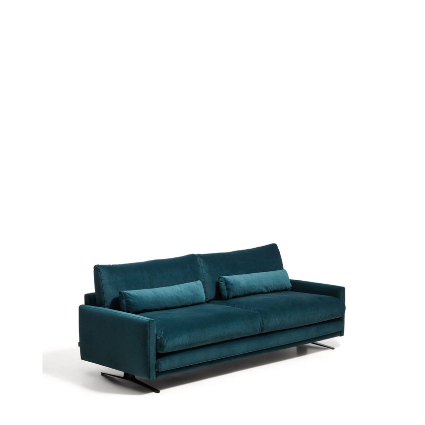 3-Sitzer-Sofa Veliro, schwer entflammbar, mit Samt und Stahlbeinen mit schwarzem Finish, 240 cm, FSC Mix Credit von Kave Home – Bild 4