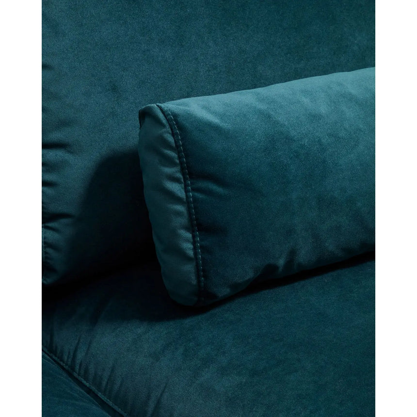 3-Sitzer-Sofa Veliro, schwer entflammbar, mit Samt und Stahlbeinen mit schwarzem Finish, 240 cm, FSC Mix Credit von Kave Home – Bild 7