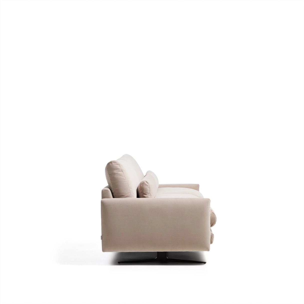 3-Sitzer-Sofa Veliro, schwer entflammbar, mit perlweißem Samt und Stahlbeinen mit schwarzem Finish, 240 cm, FSC Mix Credit von Kave Home – Bild 7