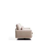 3-Sitzer-Sofa Veliro, schwer entflammbar, mit perlweißem Samt und Stahlbeinen mit schwarzem Finish, 240 cm, FSC Mix Credit von Kave Home – Bild 7