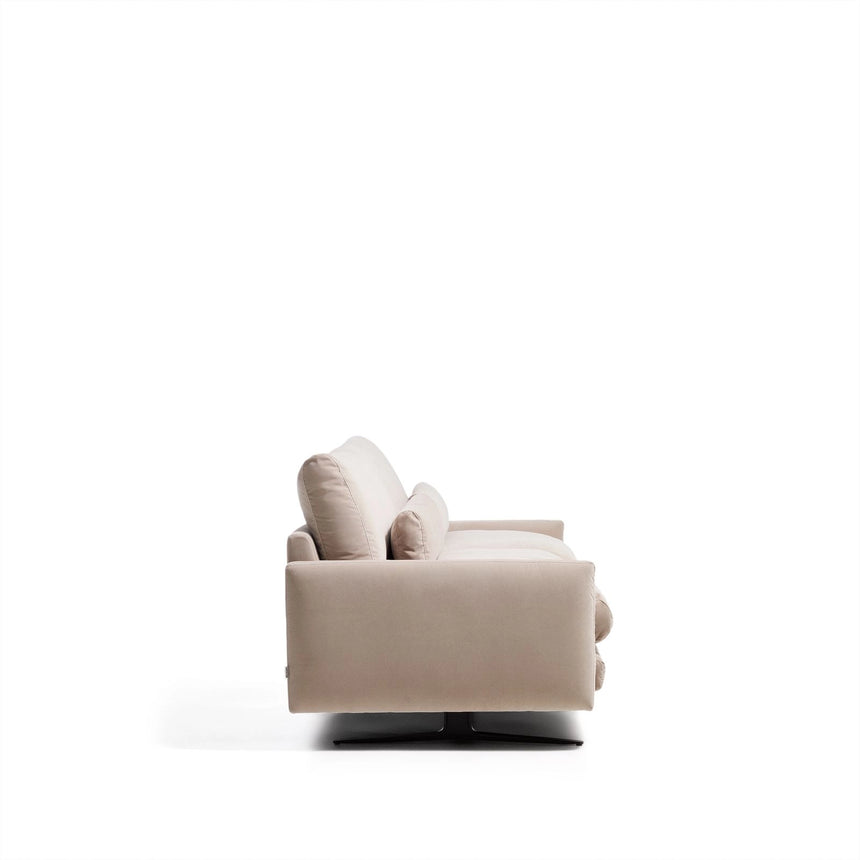3-Sitzer-Sofa Veliro, schwer entflammbar, mit perlweißem Samt und Stahlbeinen mit schwarzem Finish, 240 cm, FSC Mix Credit von Kave Home – Bild 7