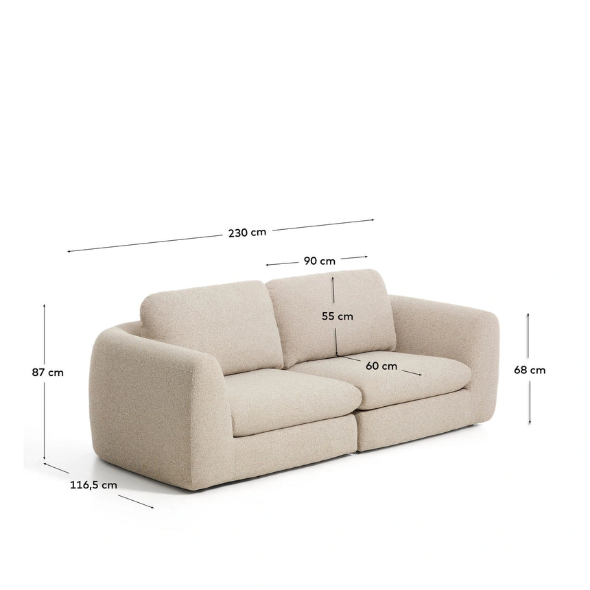 3-Sitzer Sofa Vera in Beige, 230 cm FSC Mix Credit von Kave Home – Bild 3