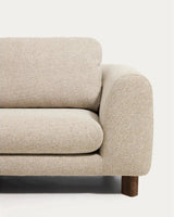3-Sitzer Sofa Vera in Beige mit Beinen aus massivem Eschenholz mit Nussbaum-Finish, 230 cm, FSC Mix Credit von Kave Home – Bild 6