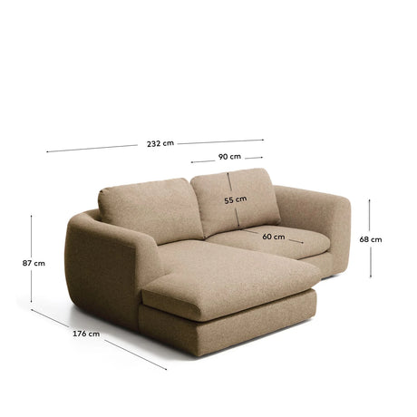 3-Sitzer Sofa Vera mit Chaiselongue links, 232 cm FSC Mix Credit von Kave Home – Bild 3