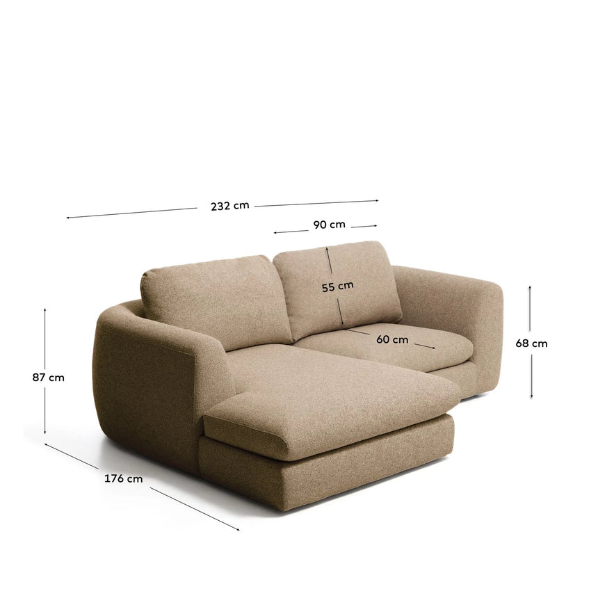 3-Sitzer Sofa Vera mit Chaiselongue links, 232 cm FSC Mix Credit von Kave Home – Bild 3