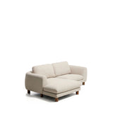 3-Sitzer Sofa Vera mit Chaiselongue links in Beige mit Beinen aus massivem Eschenholz mit Nussbaum-Finish, 232 cm, FSC Mix Credit von Kave Home – Bild 4