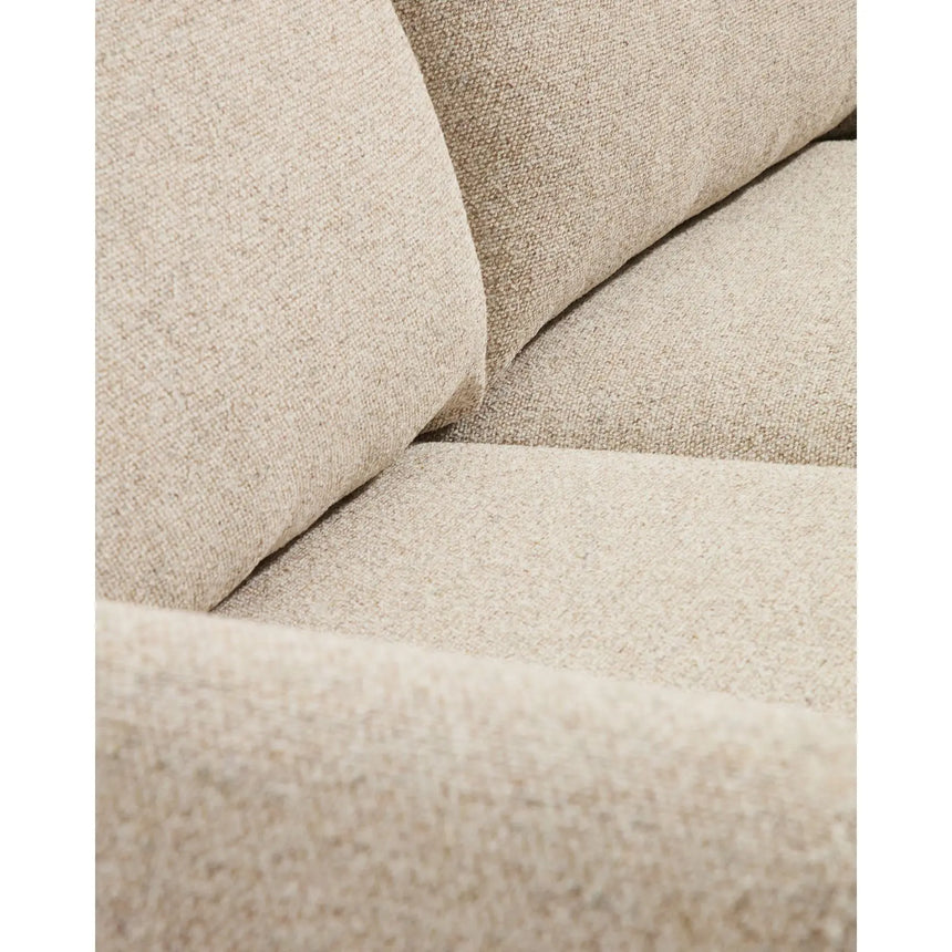3-Sitzer Sofa Vera mit Chaiselongue links in Beige mit Beinen aus massivem Eschenholz mit Nussbaum-Finish, 232 cm, FSC Mix Credit von Kave Home – Bild 8