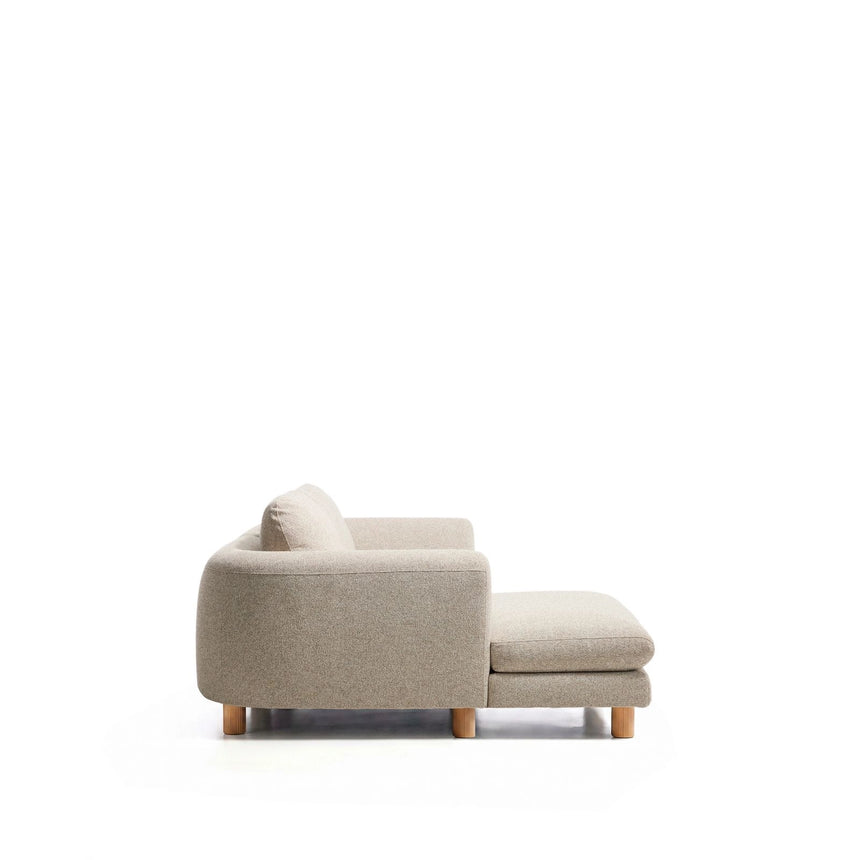 3-Sitzer Sofa Vera mit Chaiselongue links in Beige mit Beinen aus massivem Eschenholz mit natürlichem Finish, 232 cm, FSC Mix Credit von Kave Home – Bild 5